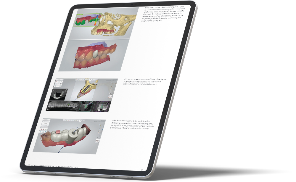 Tablet displaying Dental System software