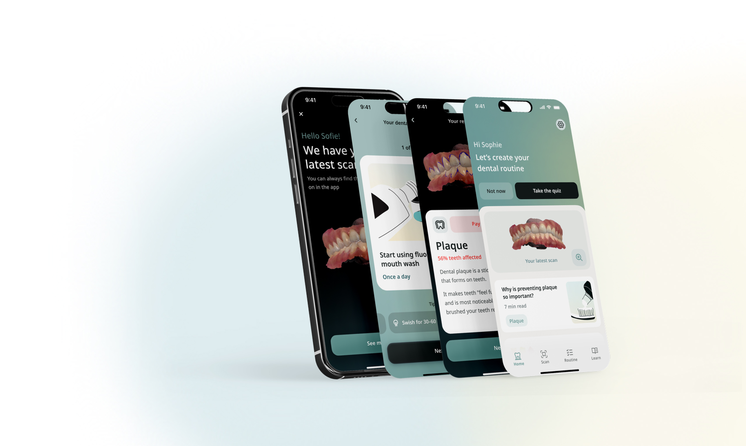 3Shape dental health app interface