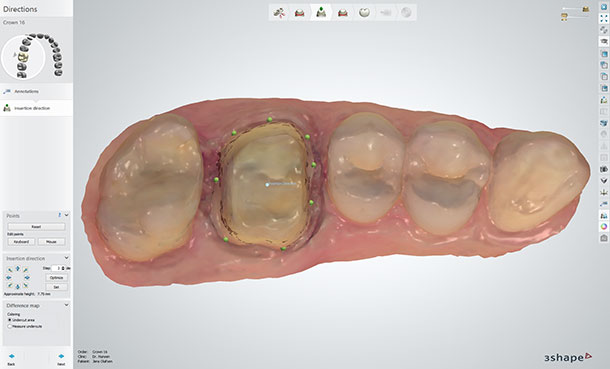 Directions interface